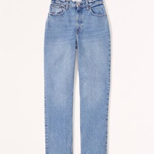Abercrombie & Fitch Curve Love Ultra High Rise 90s Straight Jean